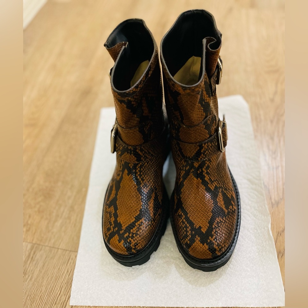 Jimmy Choo Youth l l  Biker Boot Black Sole Detail